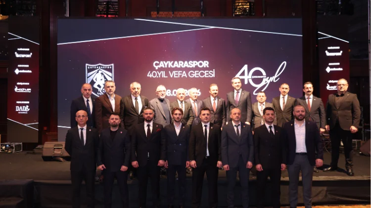Çaykaraspor’un 40. Yıl Vefa Gecesi İstanbul’da Yoğun Katılımla Gerçekleşti